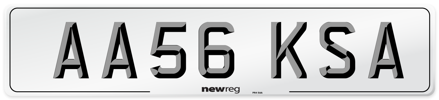AA56 KSA Number Plate from New Reg